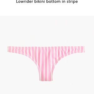 J. Crew Lowrider bikini bottom in stripe